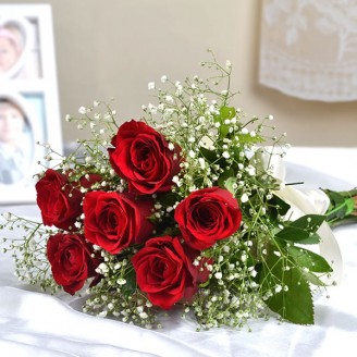 6 Rose bunch Online flower delivery in Jaipur Delivery Jaipur, Rajasthan